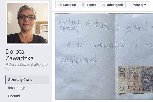 Prezent w postaci krótkiego liścika z dołączonym banknotem nie podoba się wielu internautom