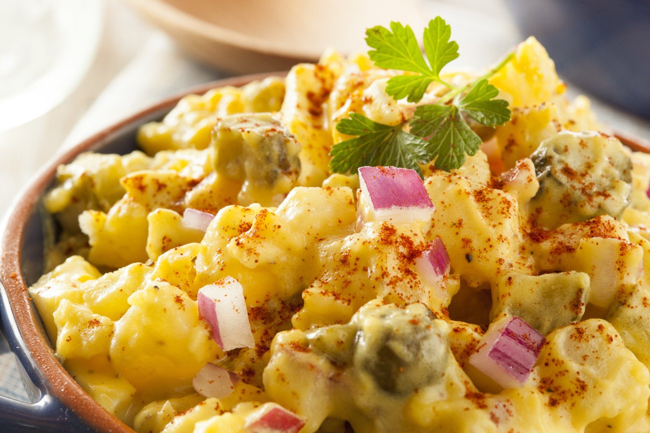 sałatka ziemniaczana, sałatka, grill