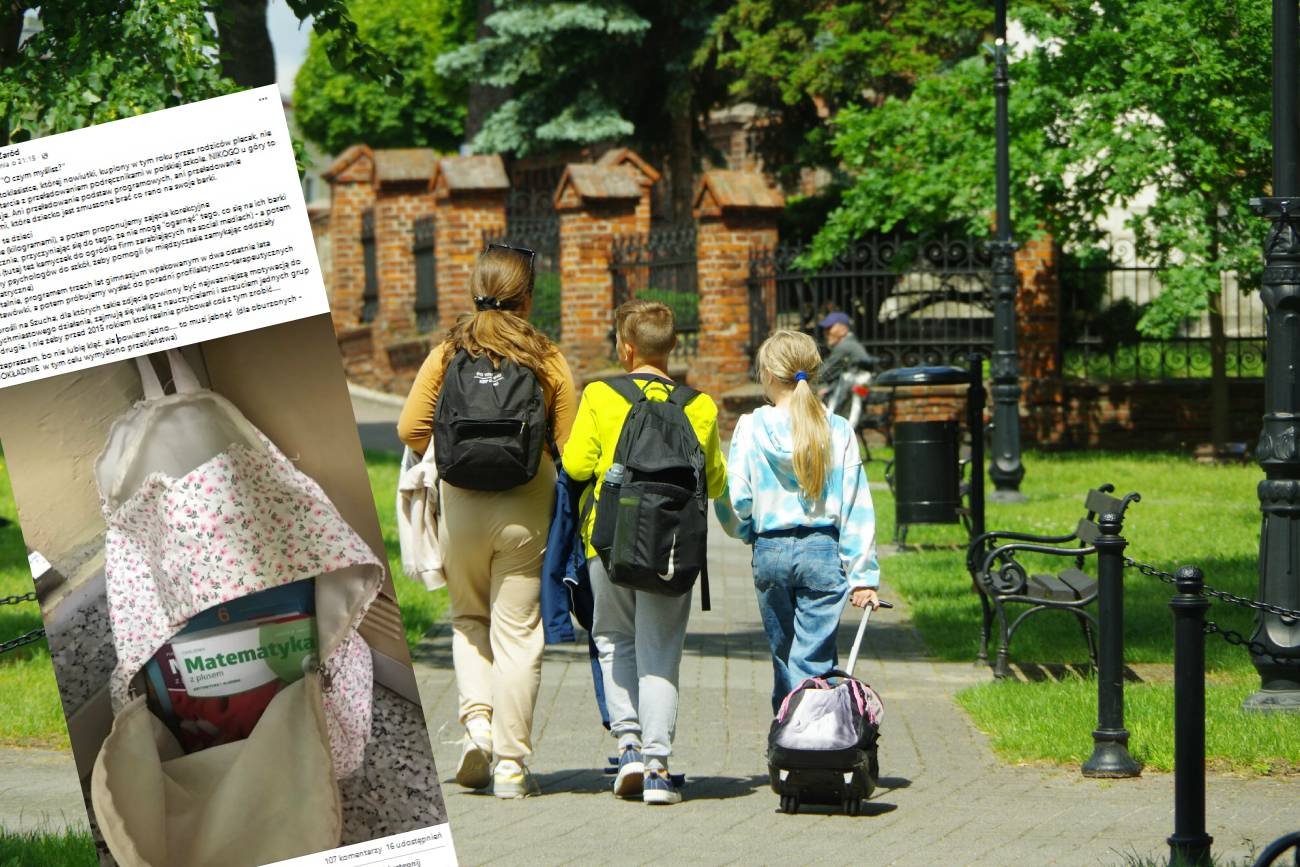 Ciężar szkolnych plecaków przewyższa kilkakrotnie normy - tak system szkolnictwa dobija dzieci.