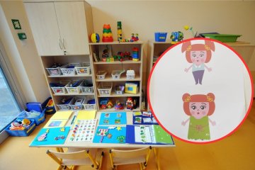 Przedszkolna sala, w której dzieci uczą się o body shamingu.