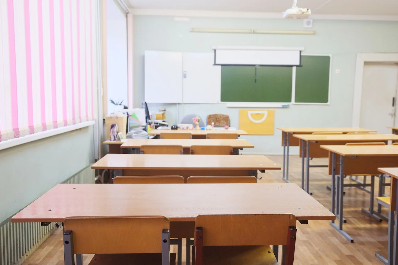 pusta klasa w szkole pusta klasa w szkole