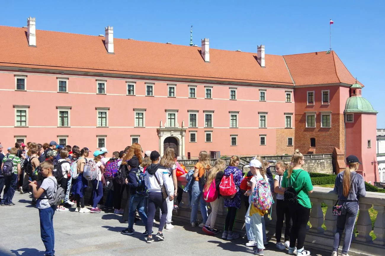 Szkolna wycieczka w Warszawie.