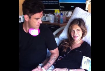 Robbie Williams w szpitalu ze swoją wybranką, Aydą Field.