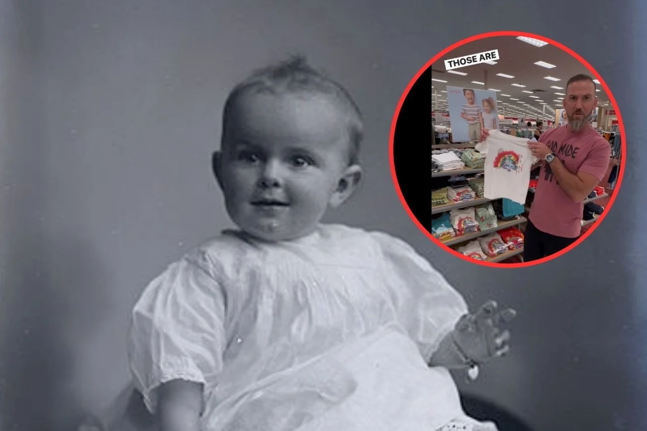 Dziecko ubrane w sukienkę w 1912 roku było normalne.