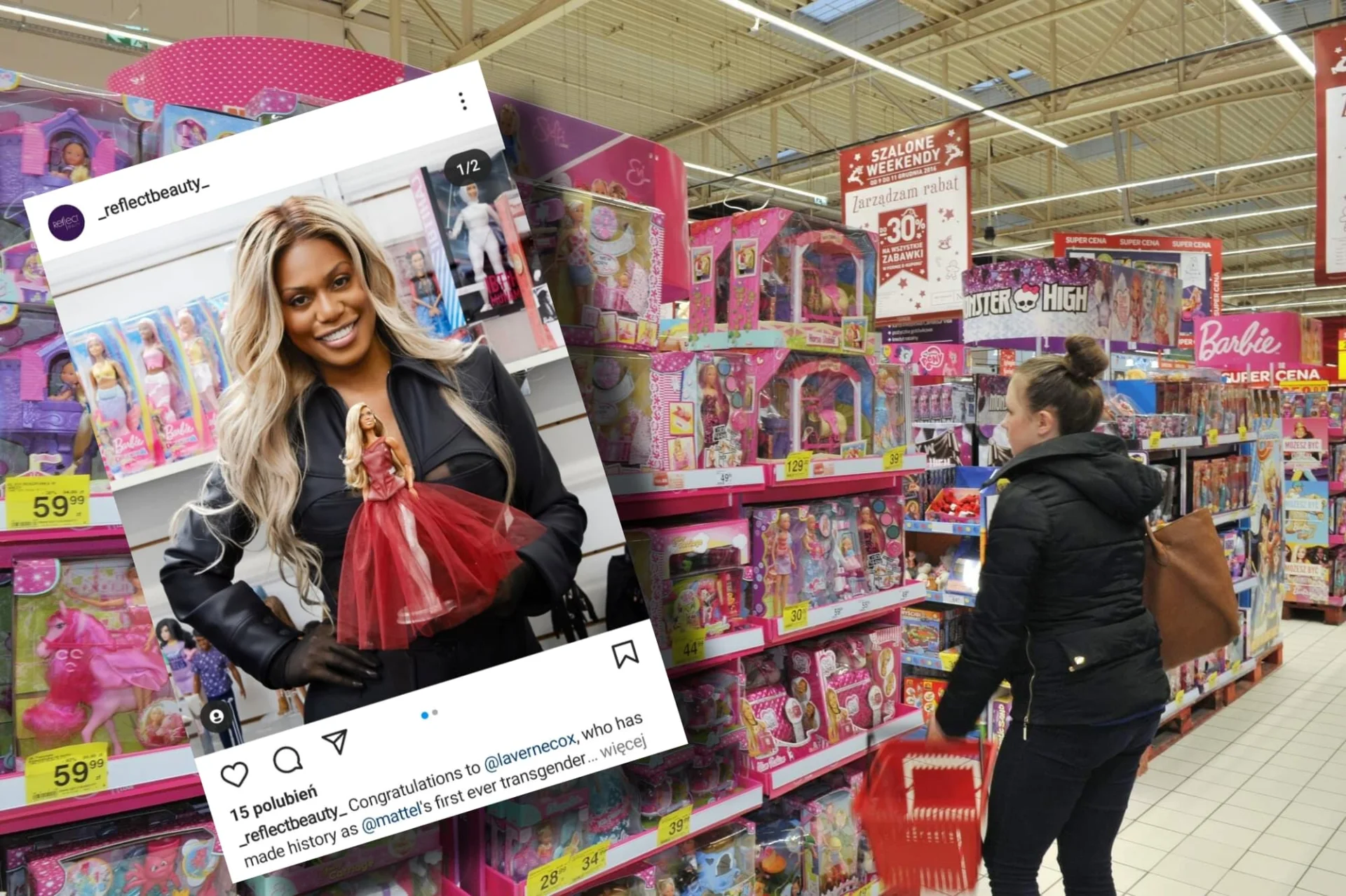 Lalka Barrbie, transpłciowa lalka, Laverne Cox jako lalka Barbie