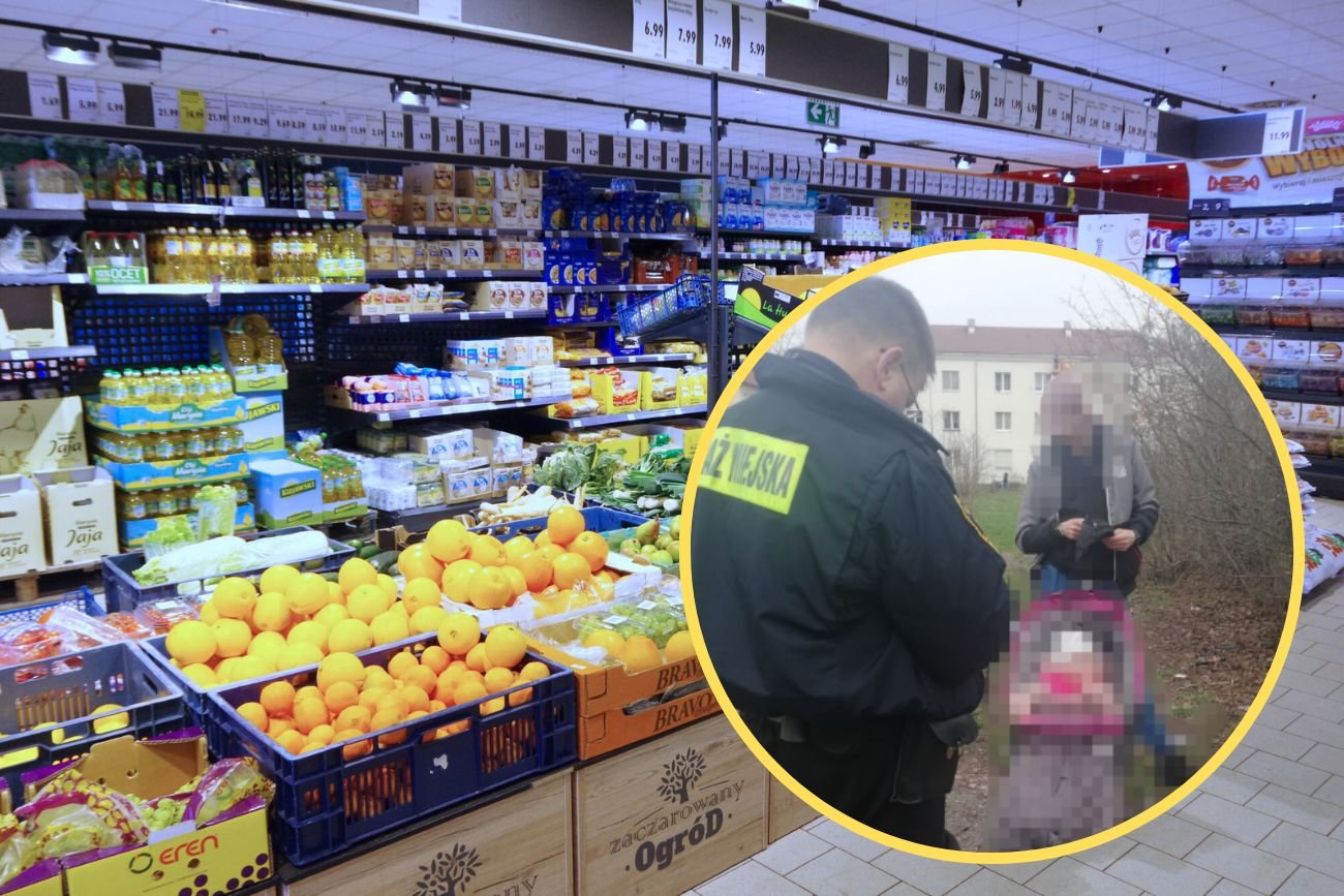 ojciec z 1,5-rocznym dzieckiem okradł sklep