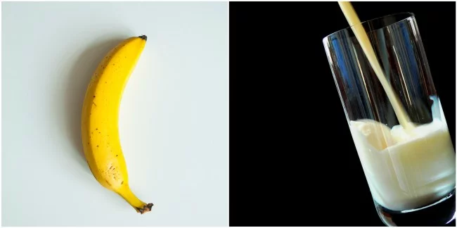 Jedno ze szkodliwych połączeń - banan i mleko