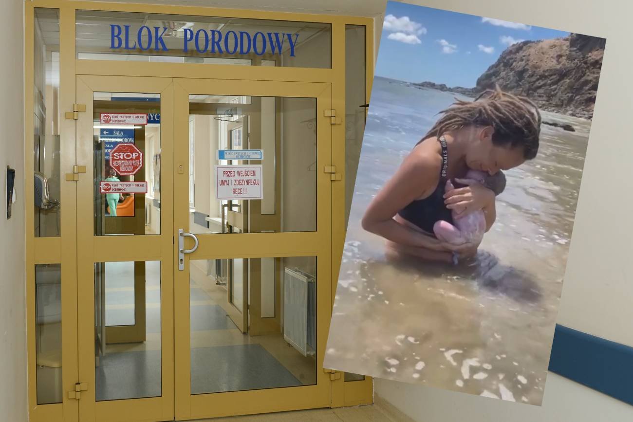 poród domowy, poród naturalny, poród siłami natury, poród w naturze, kobieta urodziła w oceanie