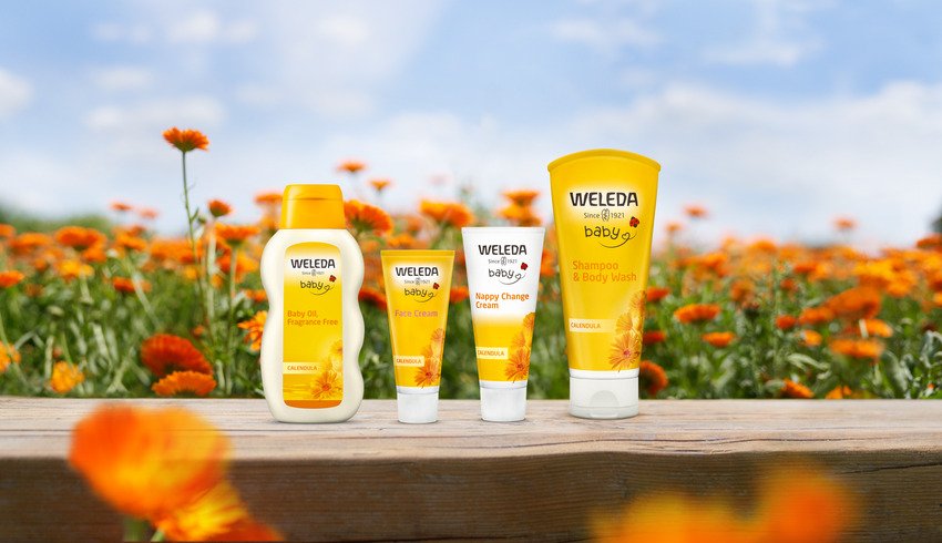 Produkty Weleda Calendula do pielęgnacji skóry dziecka