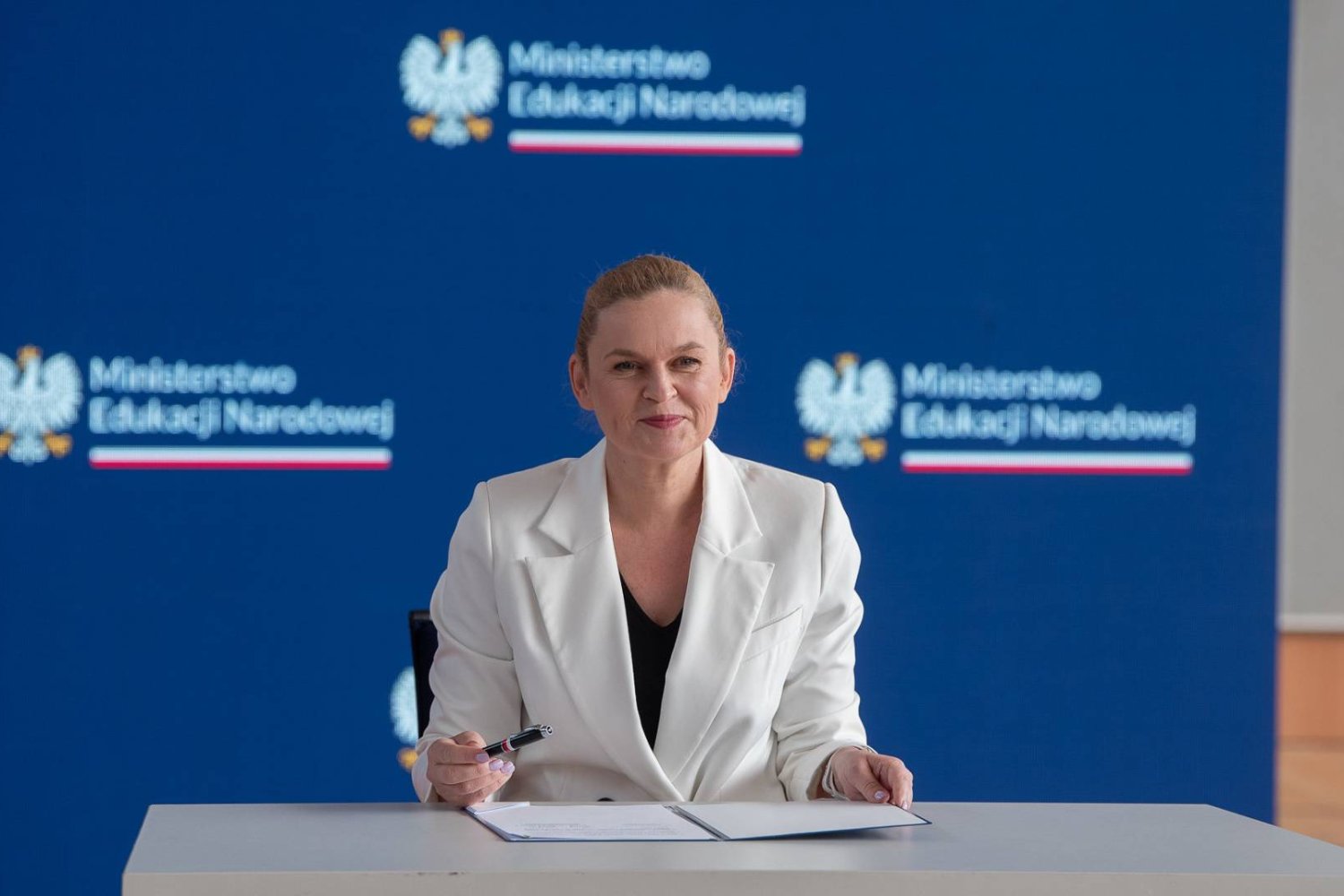 Barbara Nowacka podczas wystąpienia Barbara Nowacka podczas wystąpienia