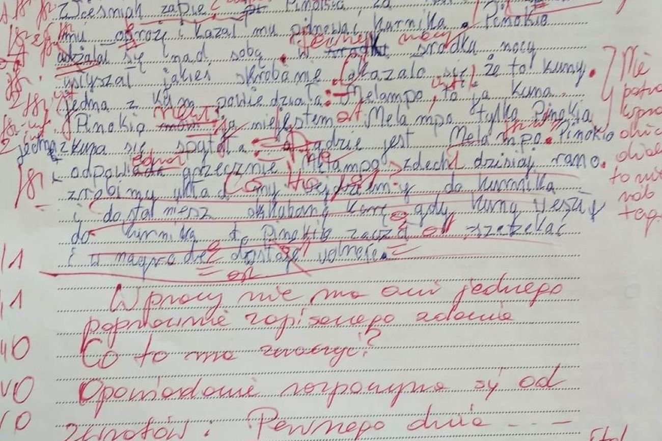 Sprawdzian dziecka z dysleksją