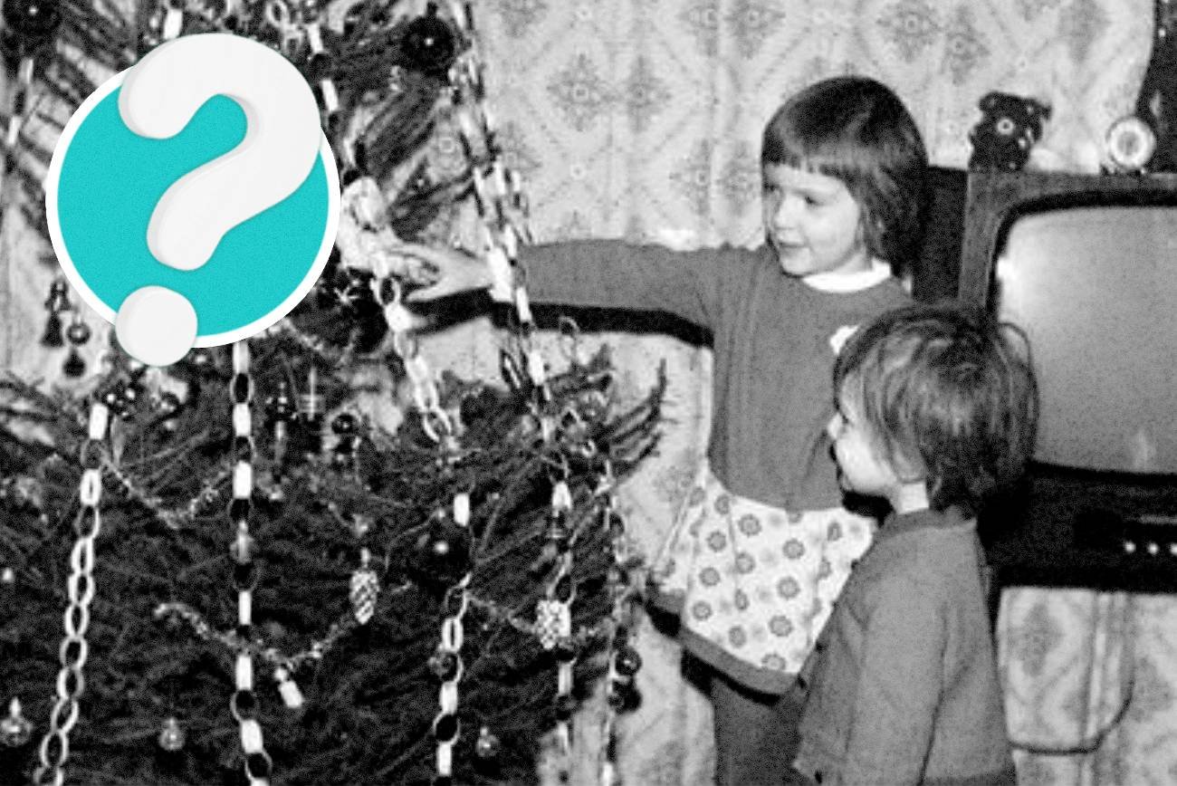 Dzieci w PRL-u ubierały choinkę w papierowy łańcuch.