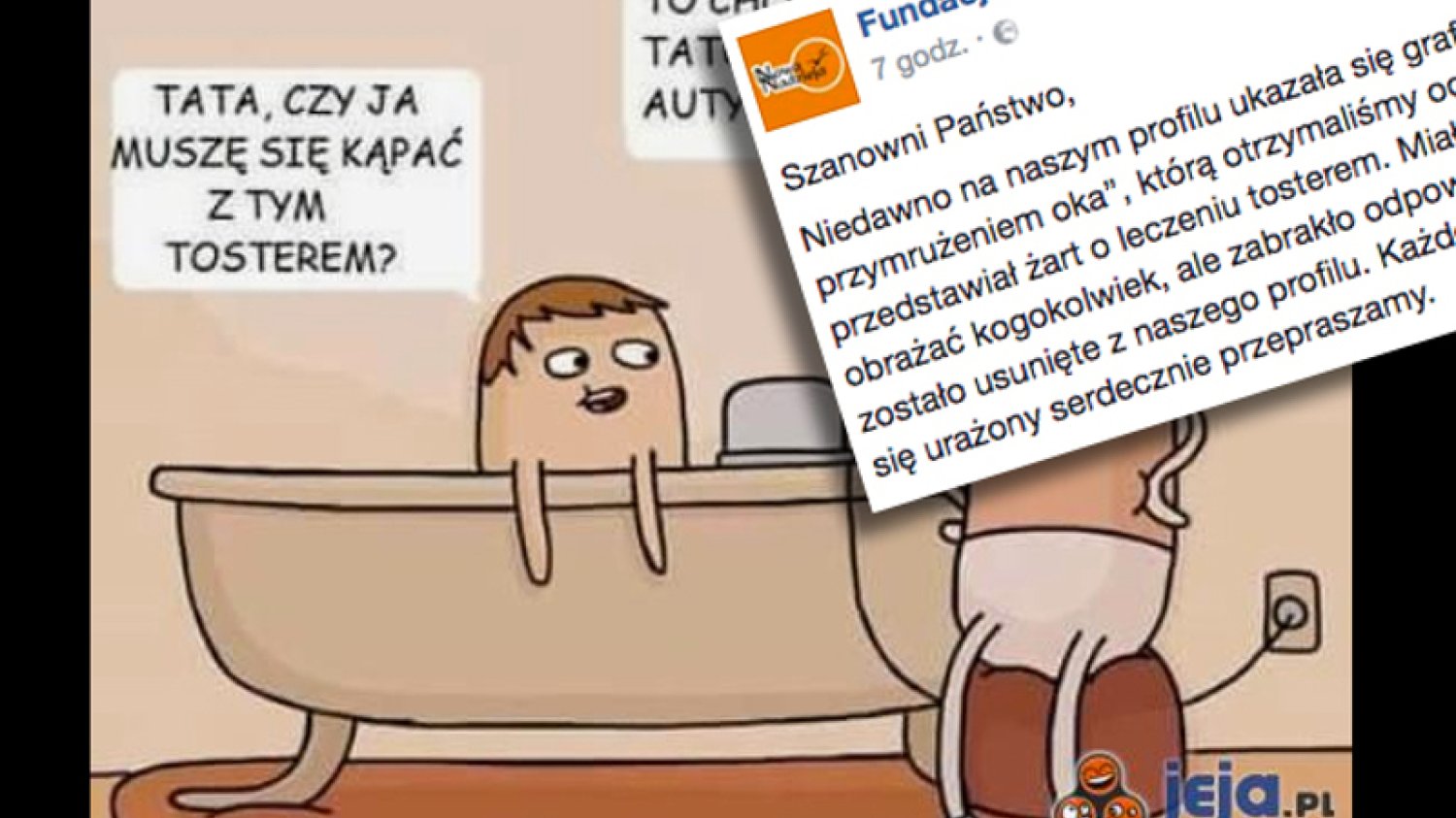 Czy taki obrazek powinien znaleźć się w ramach "żartu" na stronie Fundacji?