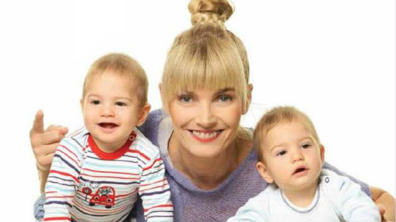 Małgorzata Lewińska i jej bliźnięta