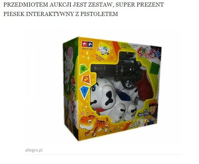 Zadaniem dziecka jest strzelić do psa