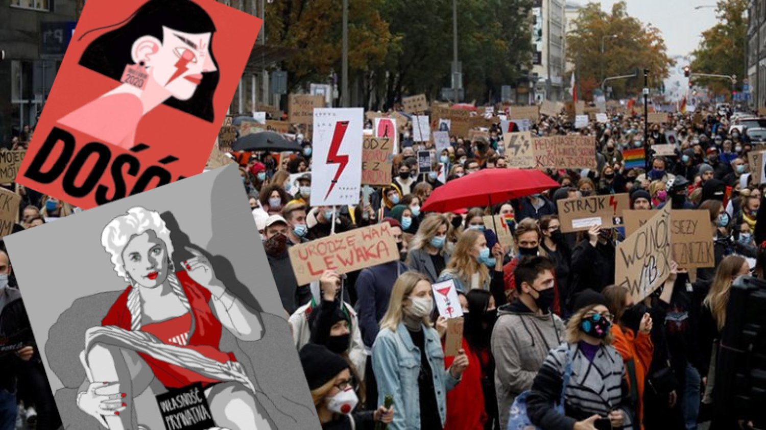 Plakaty i grafiki związane ze Strajkiem Kobiet