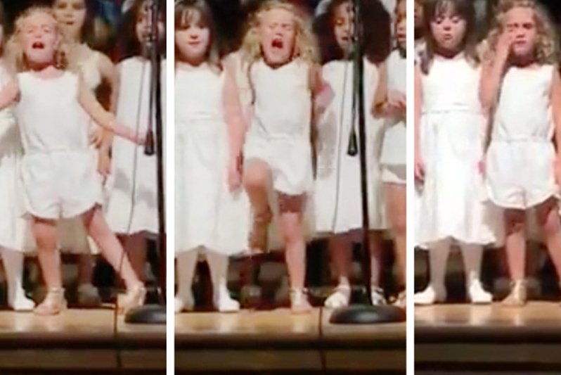 4 – letnia Sophie kompletnie zatraciła się w wykonaniu popularnej piosenki z najnowszej produkcji Disney'a.