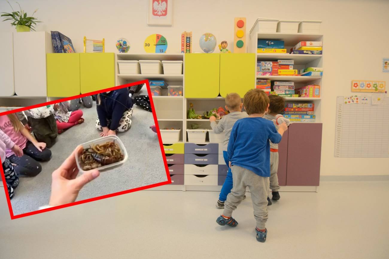 Pokazali na filmie, jak dzieci zajadają robaki. Teraz przedszkole musi się bronić