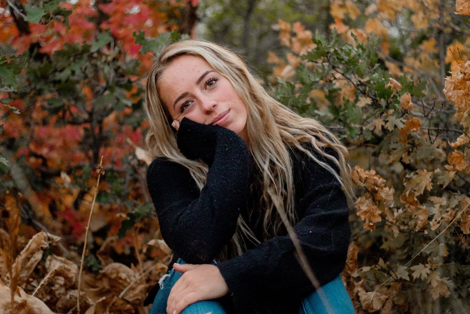 Kobieta jesień melancholia