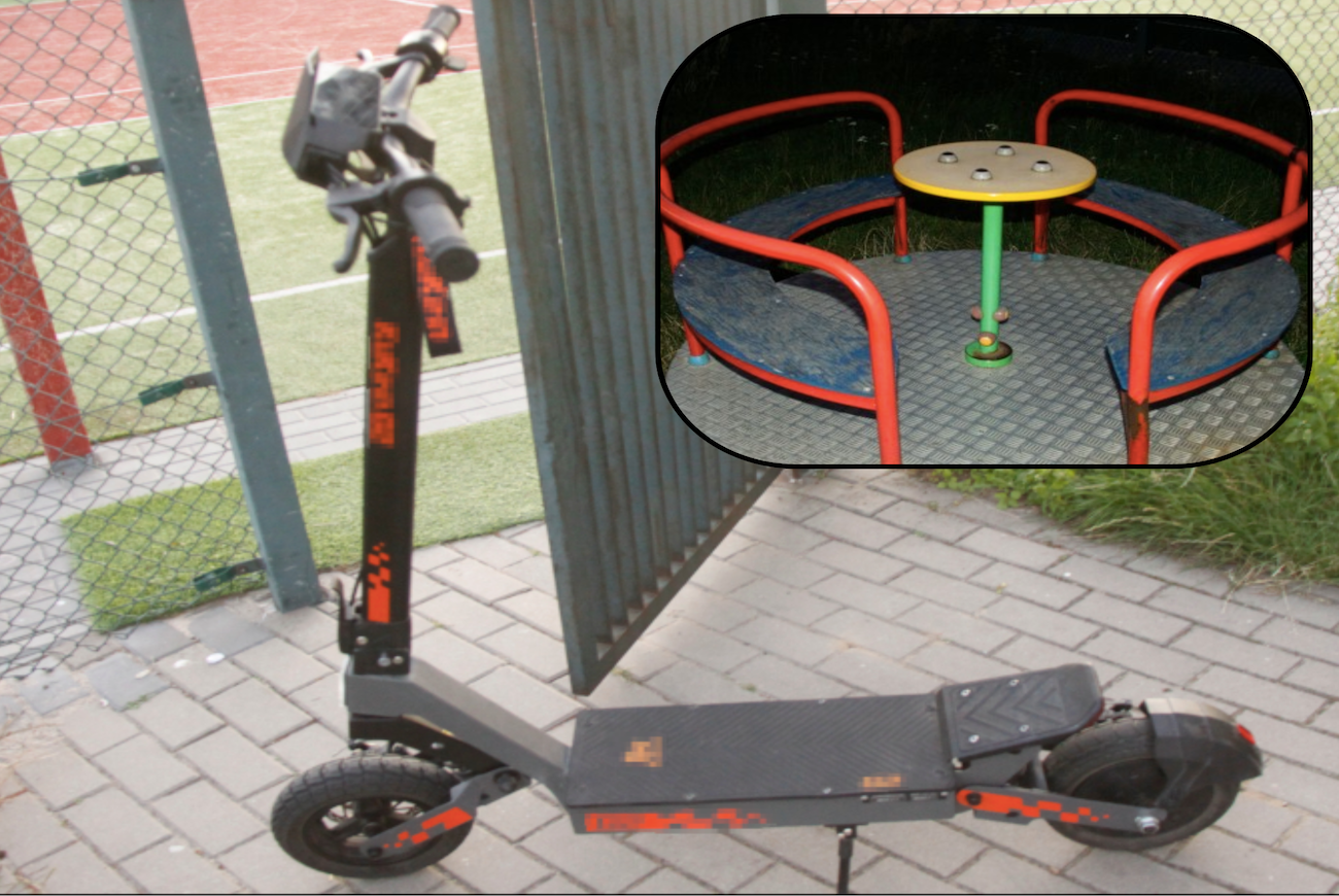 Dzieci rozpędziły karuzelę dzięki hulajnogi elektrycznej. Skończyło się dramatem