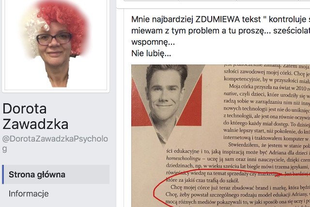 Na swoim profilu Zawadzka krótko i dosadnie skomentowała plany Grzesiaka.