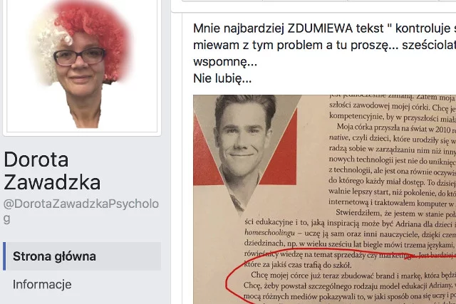 Na swoim profilu Zawadzka krótko i dosadnie skomentowała plany Grzesiaka.