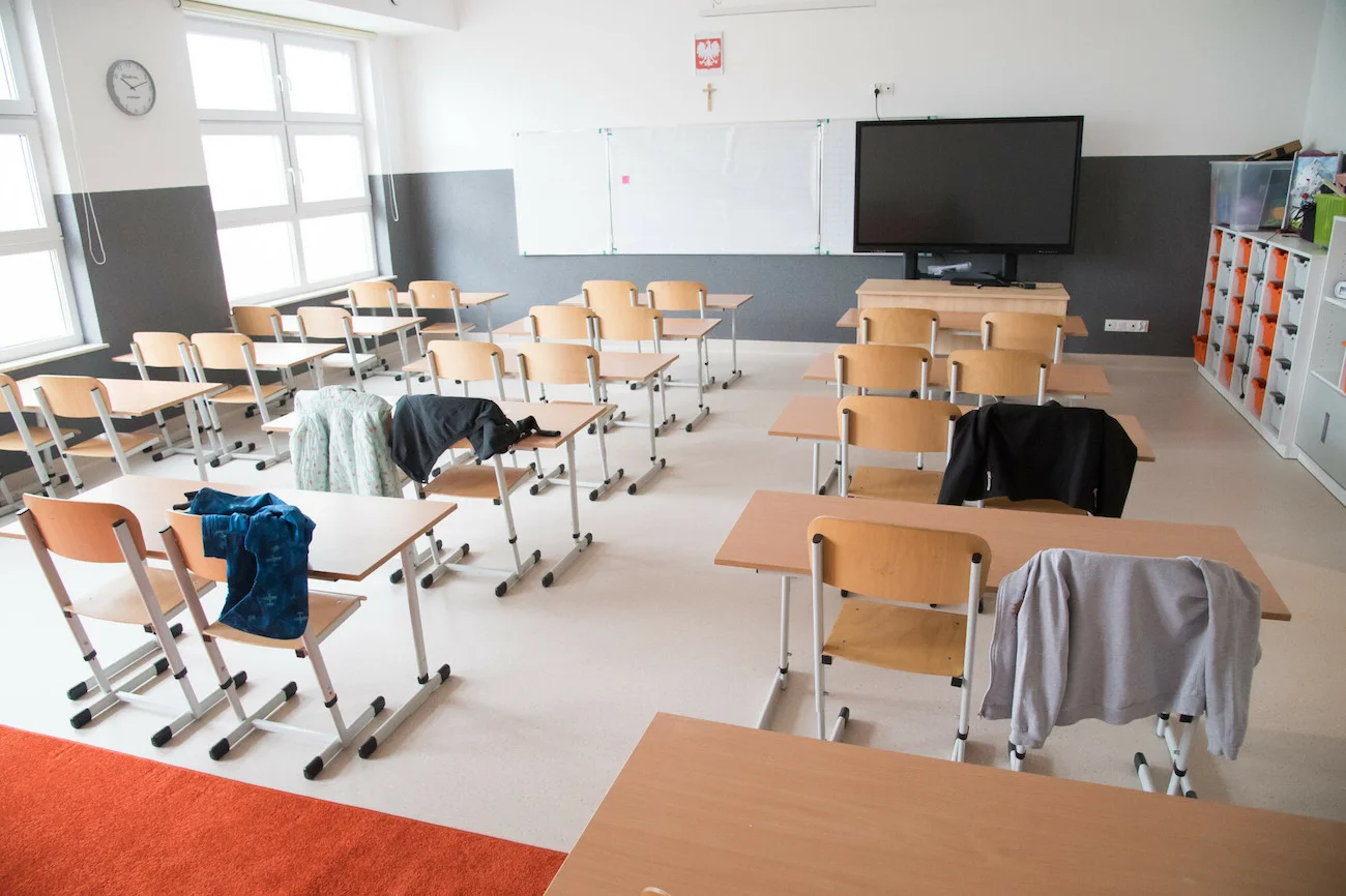 pusta klasa w szkole pusta klasa w szkole
