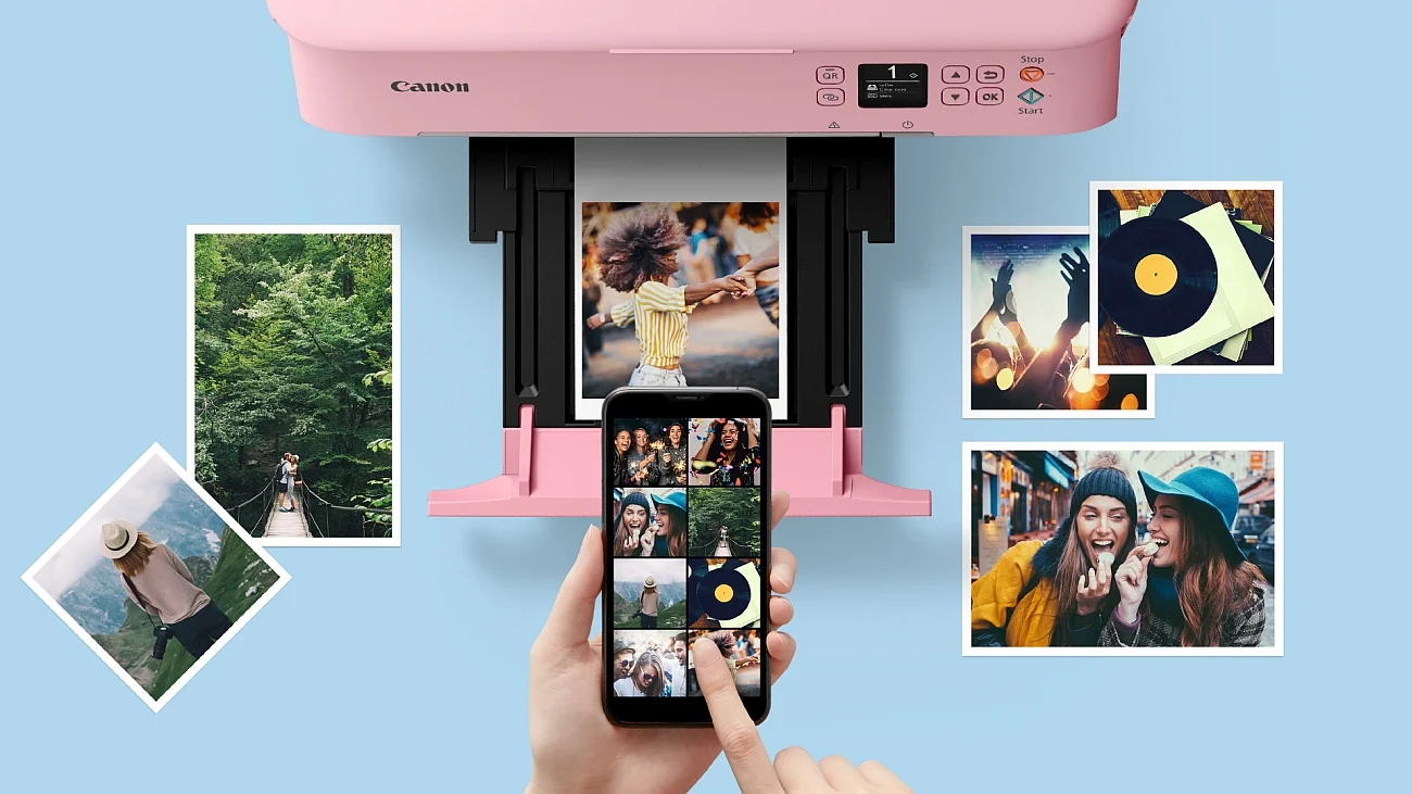 Funkcjonalności oprogramowania Canon PIXMA TS5350 można rozszerzyć przy użyciu pakietu kreatywnych aplikacji: Easy-PhotoPrint Editor, Creative Park i Message In Print