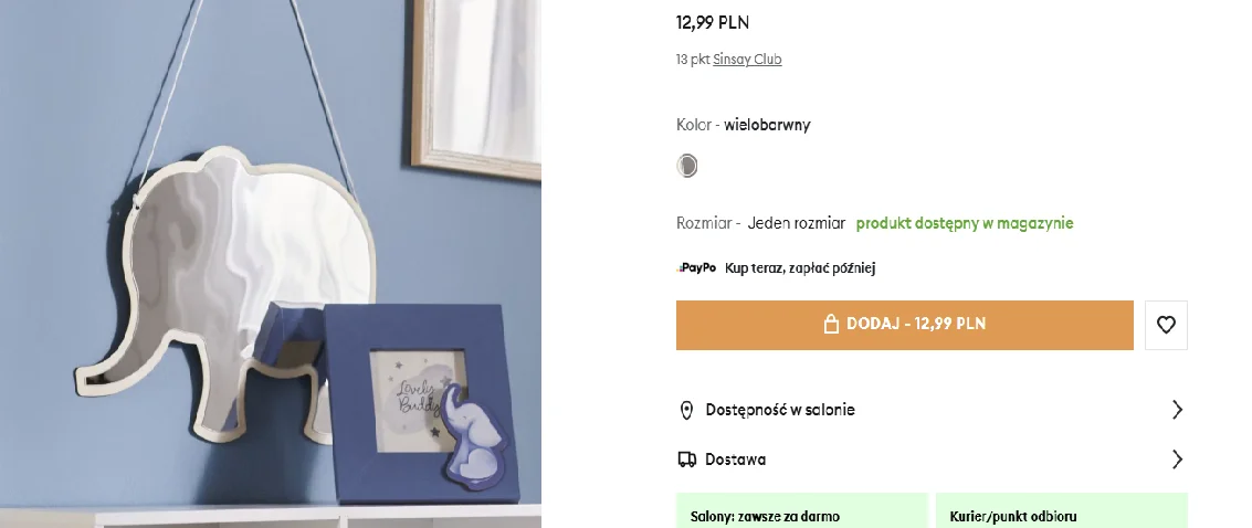 Lustro w kształcie słonia Lustro w kształcie słonia