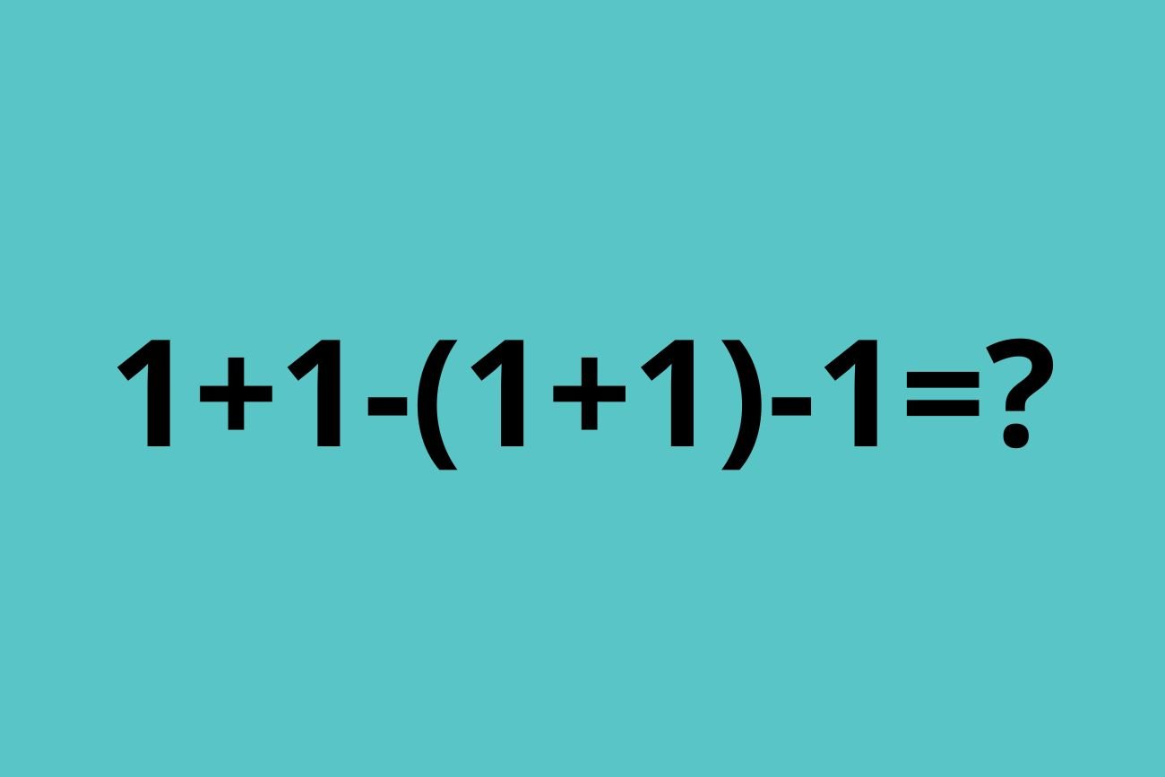zagadka matematyczna z samymi jednkami
