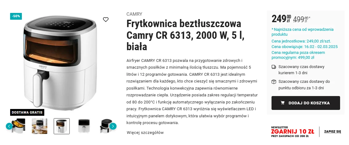 Beztłuszczowa frytkownica Beztłuszczowa frytkownica