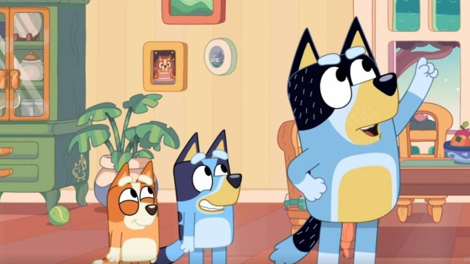 Kadr z serialu animowanego "Bluey" Kadr z serialu animowanego "Bluey"