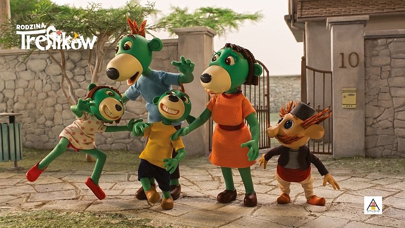 Trefliki oraz Mały Wujcio, główni bohaterowie serialu "Rodzina Treflików"