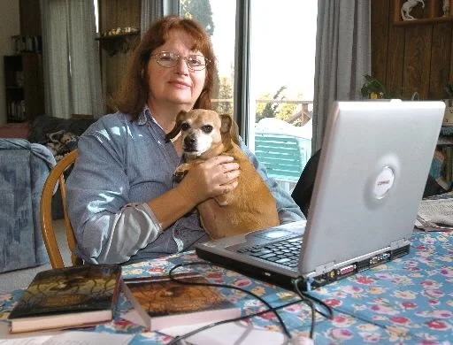 Nancy Springer przy pracy.