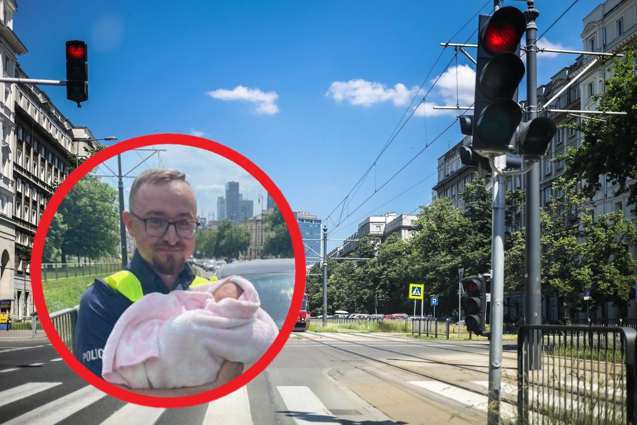 policjant uratował noworodka