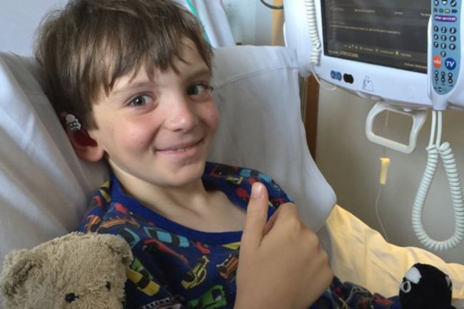 Chłopiec chory na raka
