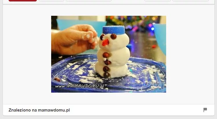 Prawdziwy bałwan ze sztucznego śniegu