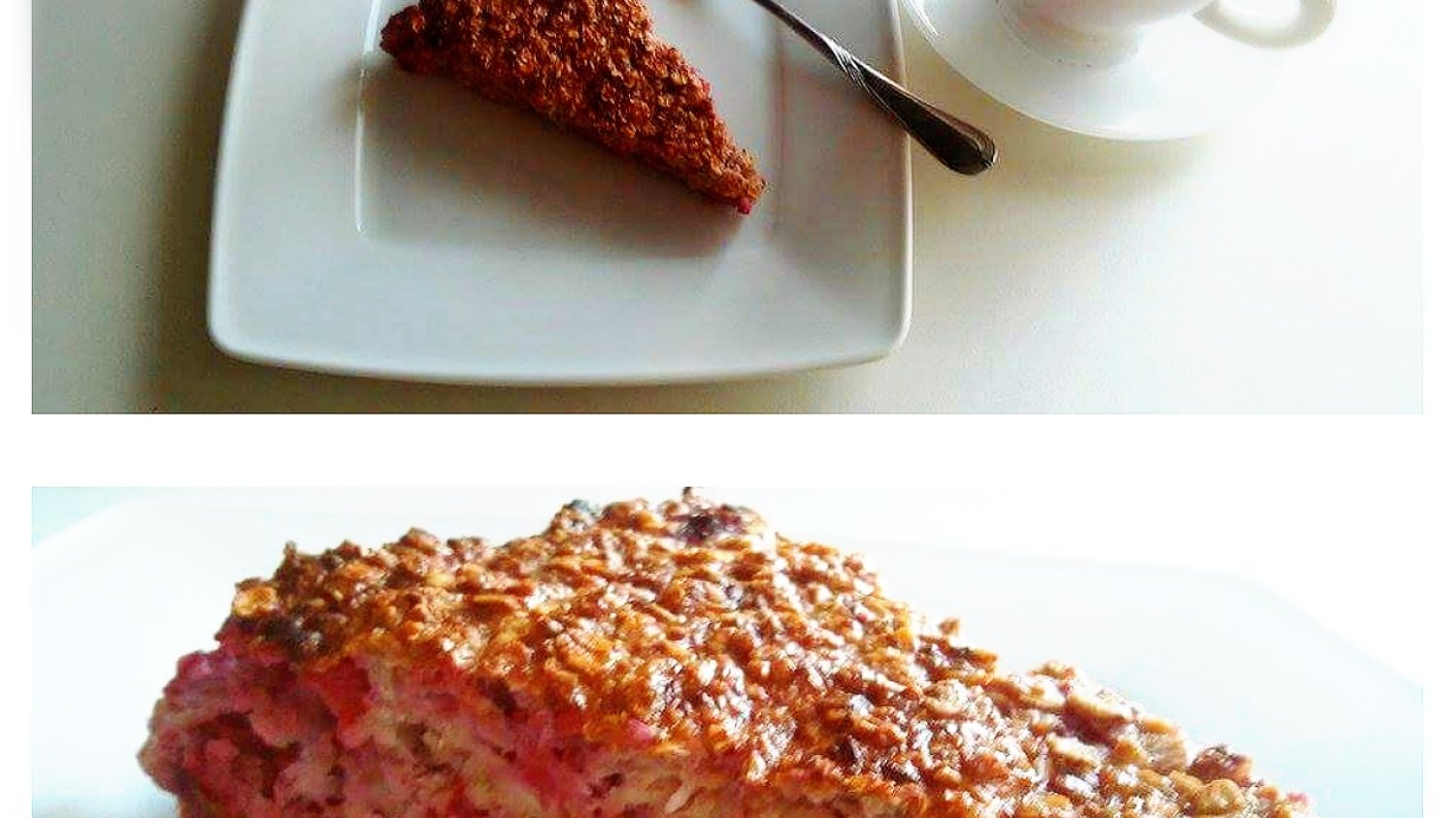 Ciasto owsiane z malinami