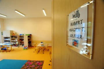 Pusta przedszkolna sala. Pusta przedszkolna sala.