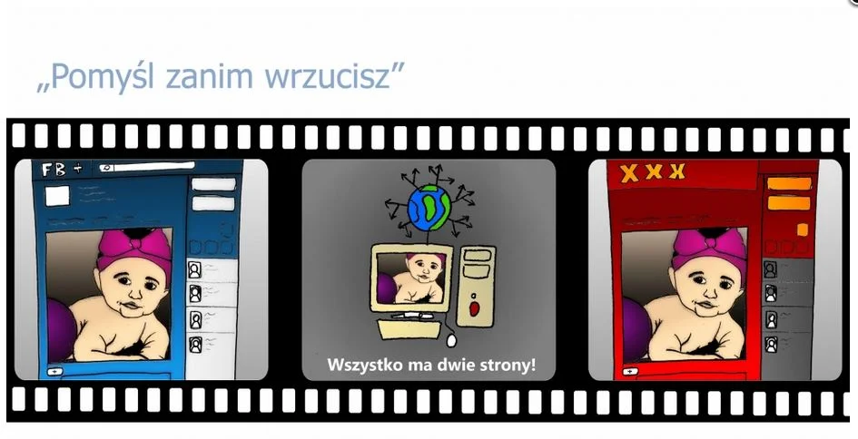 Jedna z prac zgłoszonych w konkursie "Pomyśl zanim wrzucisz"