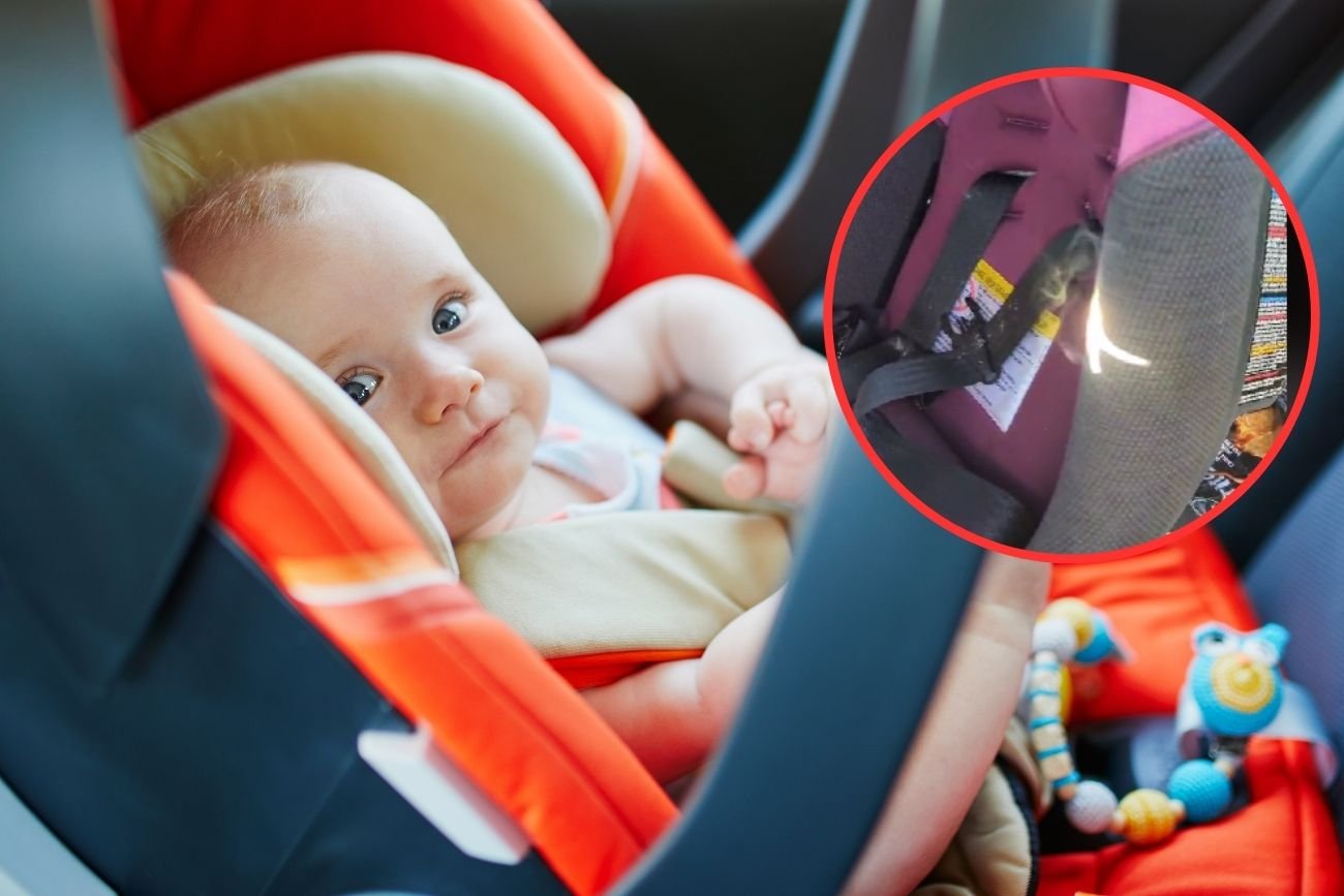 Materiał fotelika zapalił się po ekspozycji na promienie słoneczne.