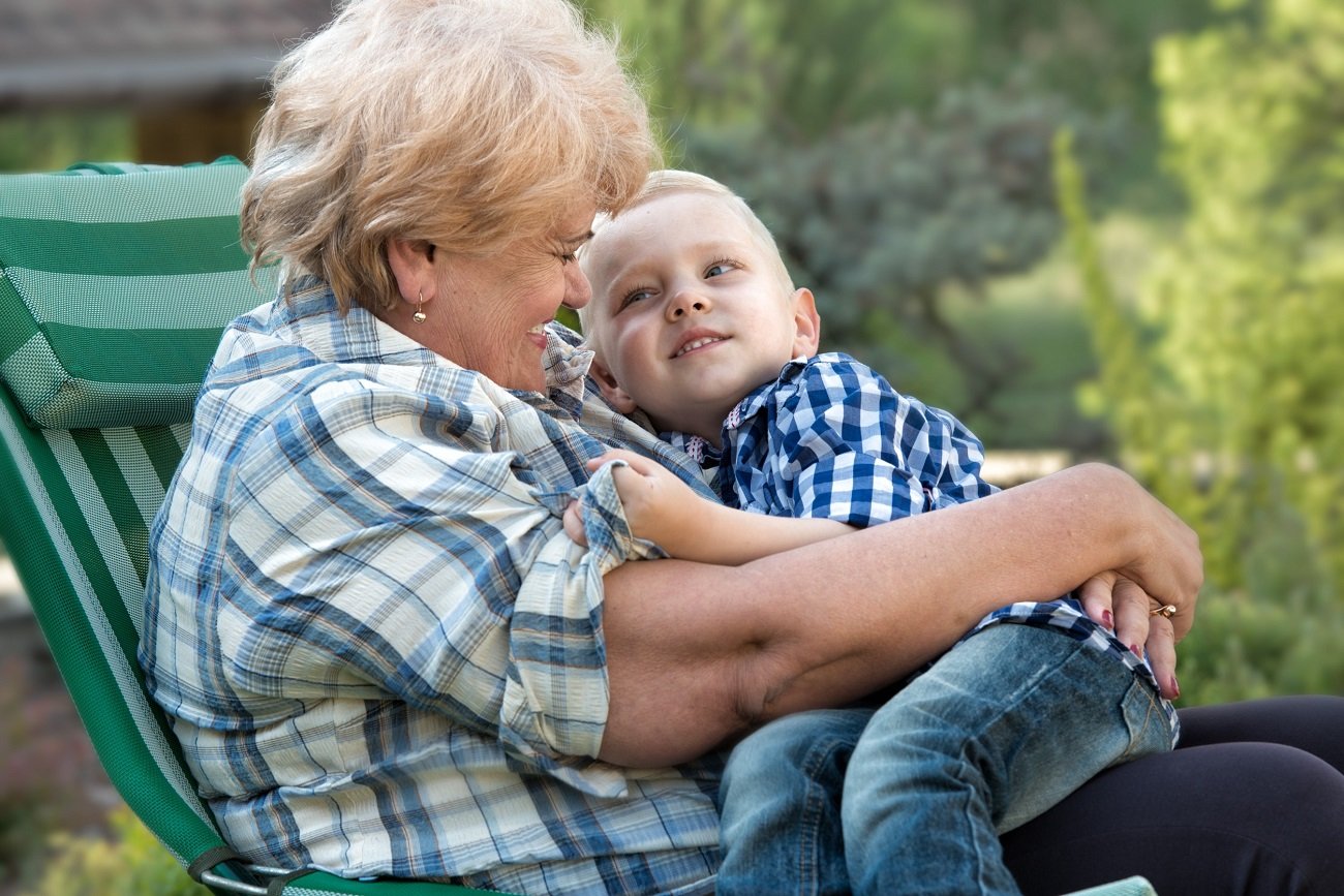 babcia z wnukiem