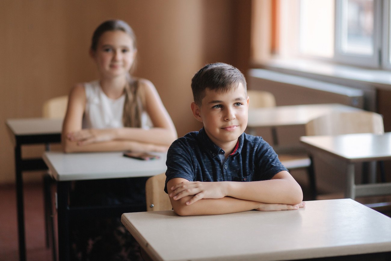 uczeń w klasie uczeń w klasie