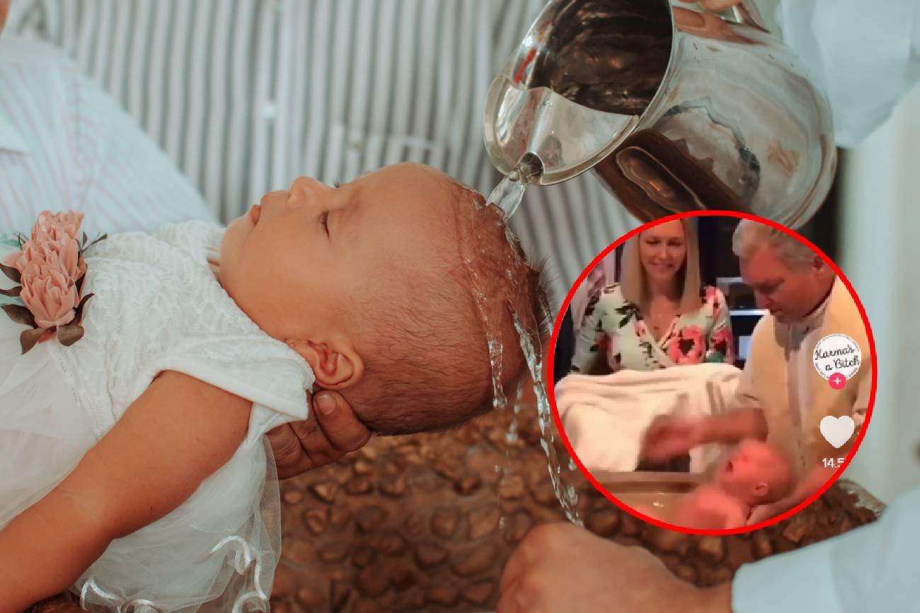 Podczas chrztu doszło do niebezpiecznego wypadku: dziecko wysunęło się księdzu i uderzyło w głowę.