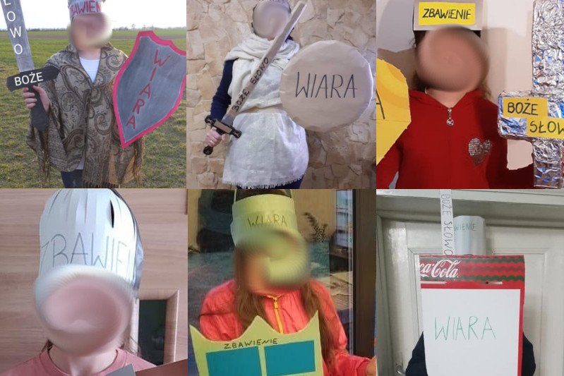 Kontrowersyjna lekcja religii w Ujściu. Uczniowie w katolickich zbrojach Kontrowersyjna lekcja religii w Ujściu. Uczniowie w katolickich zbrojach