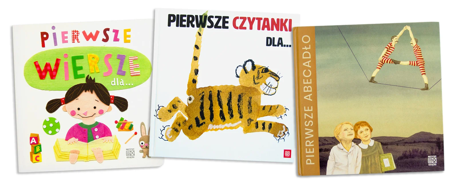 Okładki książek rozdawanych dzieciom w ramach akcji "Mała Książka – Wielki Człowiek" prowadzonej przez Instytut Książki