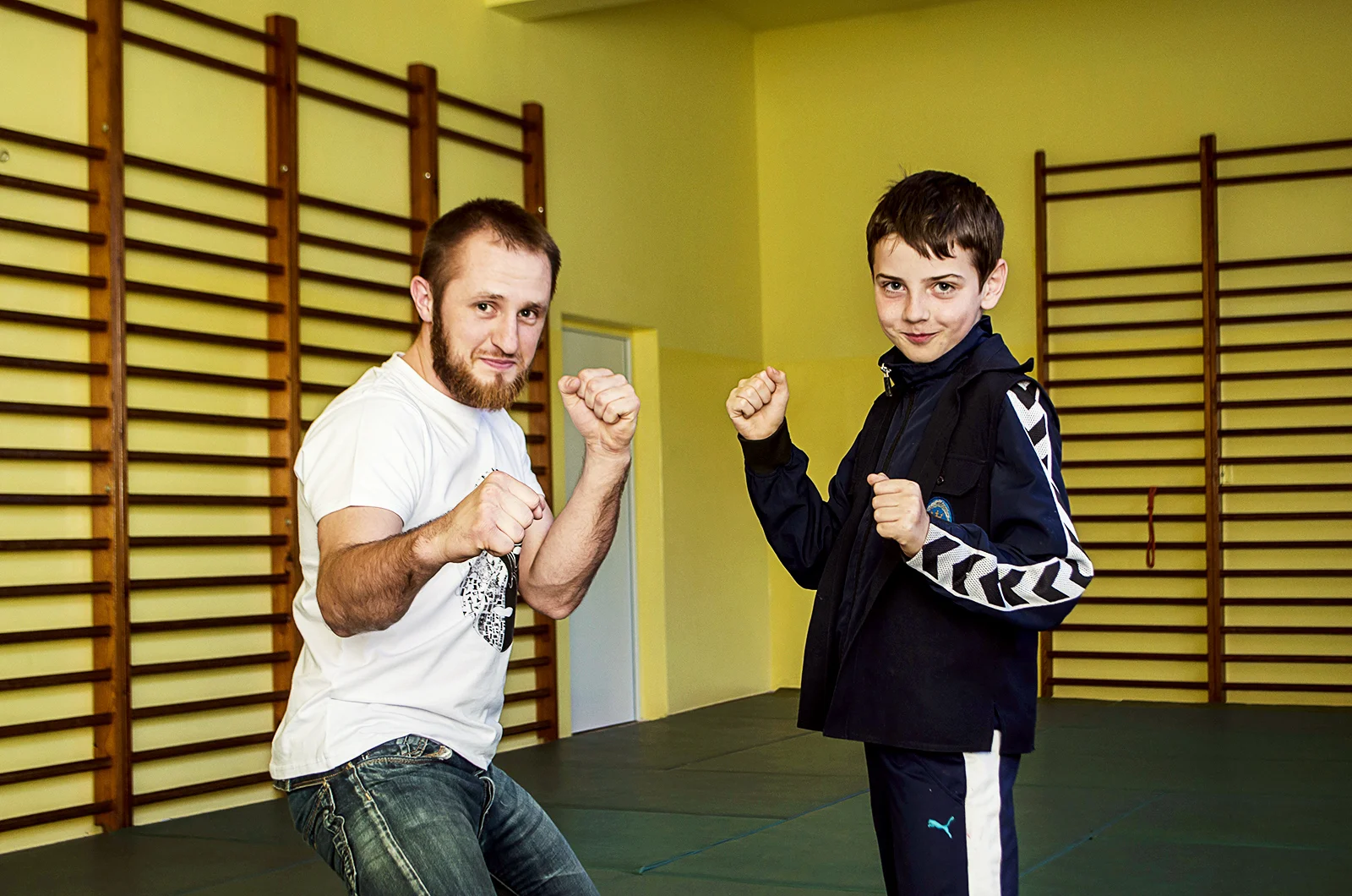 Mistrz Kung Fu ze swoim podopiecznym