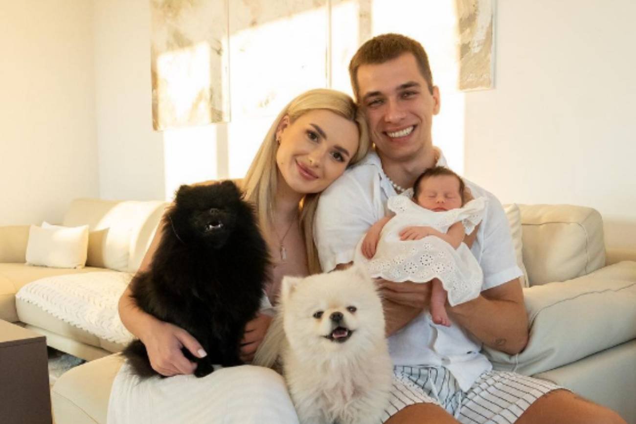 Friz i Wersow ze swoją córeczką Mają.