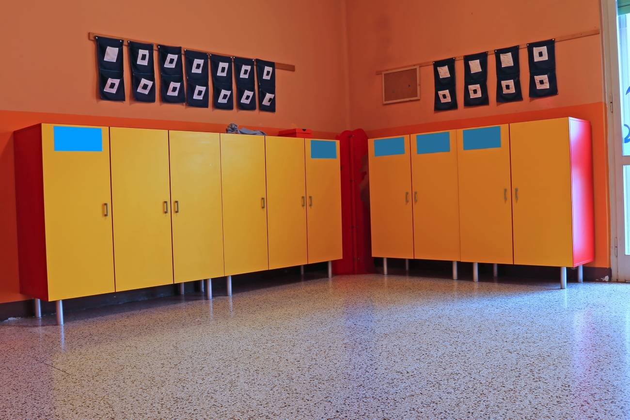 Szatnia w przedszkolu.