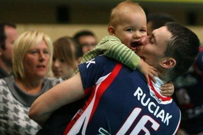 Michał Ruciak z synem